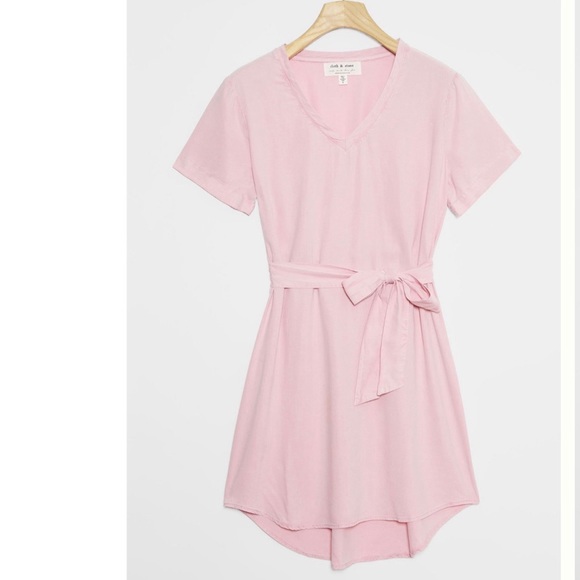 Anthropologie Dresses & Skirts - (XL) Cloth & Stone Pink Liv Tie-Front Mini Dress